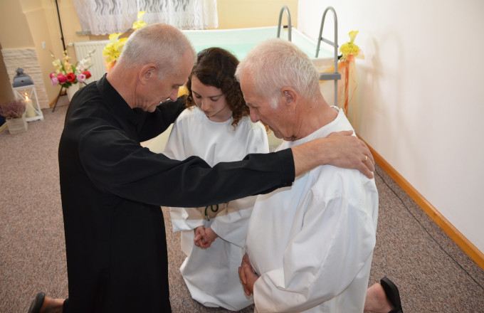 Uroczystość chrztu w Kalwarii